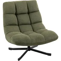 HOMCOM Accent Chair-Chenille, Staal-75L x 95B x 90H cm-Groen