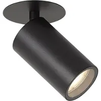 QAZQA Moderne inbouwspot zwart GU10 50mm IP44 - Chels