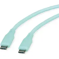 Roline USB 2.0-kabel, type C-C, M/M , Silicone, 60W, groen, 1 m