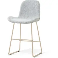 Nolon Nino-Fé Barkruk Grijs Melange - Beige Onderstel - 65 Cm - Kookeiland - Barstoel - Scandinavisch - Stoffen