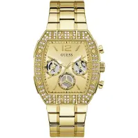 GUESS Analoog horloge 'Phoenix Quantum' goud / transparant