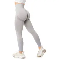Bellivalini BLV-BLV50-255-LE Dames Leggings - Push Up - High Waist - Scrunch - Vrijetijdsbroek - Lang - Sport - Sporbroek - Yogabroek - Grijs Gemêleerd - XL