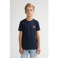 Petrol Industries T-shirt met backprint donkerblauw Jongens Katoen Ronde hals - maat 164