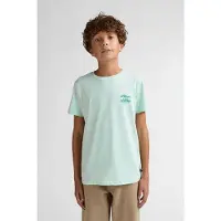 Petrol Industries T-shirt met backprint mintgroen Jongens Katoen Ronde hals - maat 128