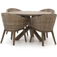 Intenso furniture + 10% kassakorting | Intenso Venaco/ROUGH-Y ø120cm dining tuinset 5-delig