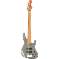 Sadowsky MetroExpress 24-5 Modern Roasted Maple Solid Silver Metallic High Polish 5-snarige basgitaar met gigbag