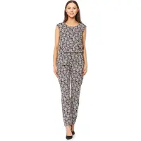 Bellivalini Ladeheid Dames Jumpsuit - Korte mouwen - Lange broek - Katoen - BLV-BLV50-211-OV - Zebra - XL