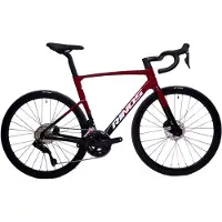 RINOS Odin6.0 Carbon Road - Racefiets - met UCI Frameset - met SHIMANO Di2 - 24 versnellingen en schijfremmen - lichte fiets voor dames en heren - 700 x 40C - Rood en zwart L