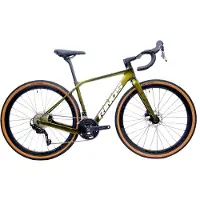 RINOS Sandman 7 - Gravel Fiets - Gravel Bike – carbonframe - GRX 820 24 versnellingen - hydraulische schijfremmen - lichtgewicht - allround fiets voor elk terrein - Kameleon - Goud - Groen 50