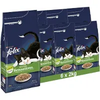 Felix Inhome Sensations droogvoer voor huiskatten met kip & groenten (6 x 2kg)