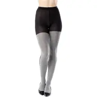 Bellivalini Panty – 100 DEN – Katoen – Zwart gemêleerd – L - BLV-GI-1118