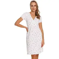 Doctor Nap Katoenen Nachthemd Borstvoeding Zwangerschap Roses Kiss TCB.7449 38 / M