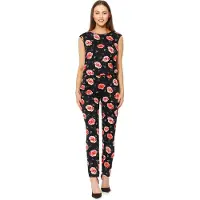 Bellivalini Ladeheid Dames Jumpsuit - Korte mouwen - Lange broek - Katoen - BLV-BLV50-211-OV - Bloemen - XL