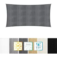 Lumaland Rechthoekige luifel van incl. spankoorden|Rechthoekig 5 x 7 m| 160 g/m² - donkergrijs