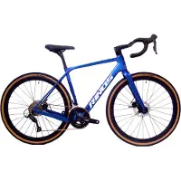RINOS Sandman 1.0 - Carbon Gravel Fietes - Gravel Bike - met Shimano SORA 18 versnellingen en schijfremmen - lichte fiets voor dames en heren - 700 x 40C - Kameleon Blauw-Paars S-52