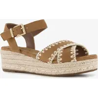 Blue Box dames espadrilles met sleehak bruin maat 39