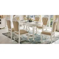 AEA Esstisch Esszimmer Set Essgruppe Klassischer Tisch 5tlg Set Stuhl 4x Stühle