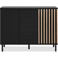 Finori Monza 01B/01D Ladekast zwart / Artisan Eik