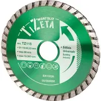 Brevetti Montolit Discozaag met diamantsegment, universeel, Montolit, diameter 115 mm