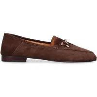 Manfield Bruine suède loafers | Maat 41