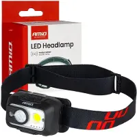 Amio Hoofdlamp LED XPG+COB 1800mAh met Bewegingssensor - USB Oplaadbaar en Verstelbare Hoofdband - Voor Outdoor Werkplaats en Noodsituaties