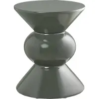 Ebuy24 Bijzettafel Rosolina - Rond Groen Fiberglas - Ø34x41cm