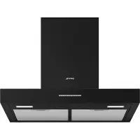 Smeg Wandkap Afzuigkap, Wandkap, Universeel, Matt Black, 60 cm, A