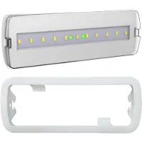 Alcapower LED-noodverlichting 400lm SE/SA IP20, inbouw-/oppervlaktemontage, LiFePO4-accu 3,2V 1800mAh, afmetingen 238x80x40mm
