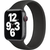 Apple Siliconen solobandje voor de Watch | 44/45/46/49 mm - Maat 5 - Zwart