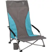 Bo Camp - Strandstoel - Compact - Hoog - Blauw/grijs