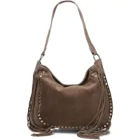 Notre-V Dames Schoudertassen Coacha Suede - Taupe - Maat ONESIZE
