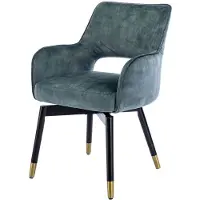 Tower Living - Lenno draaibare armstoel - blauw/zwart