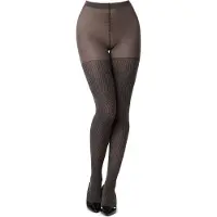 Bellivalini Dames Panty - 100 DEN - Halsterloos - Katoen - BLV-GI-1115 - Haze - L