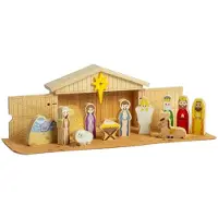 Bigjigs houten kerststal set - educatief speelgoed kerstmis.