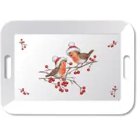 Ambiente Tray 33x47cm Christmas Robins Multi multi Kunststof Dienblad