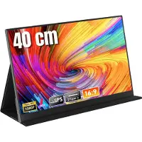 DNA Professionele Portable Monitor - Draagbare Monitor - Portable Monitoren - Portable Monitor Laptop - Zwart - 1cm x 36cm x 22cm