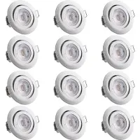 Monzana LED Inbouwspots Krog 12 stuks Wit Dimbaar