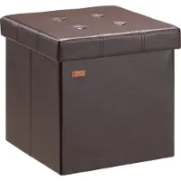 Casaria Poef Bruin kunstleer 38x38x38cm inklapbaar