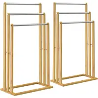 Casaria Handoekkenrek 2 stuks Bamboe RVS