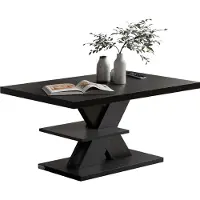 Casaria Salontafel Detroit Zwart 90x60x45cm