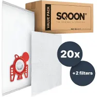 SQOON Stofzuigerzakken Basic Geschikt voor Miele F / J / M 3-D Hyclean - 20 Stuks