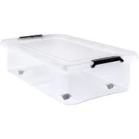 Deuba Opbergbox Deksel Transparant 60x40x17cm 30L