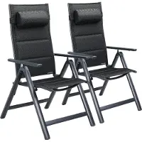 Casaria Tuinstoel Bern Premium 2 stuks Antraciet