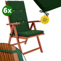 Detex Zitkussen voor stoelen met hoge rugleuning, Vanamo, set van 6, groen