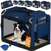 Cadoca Hondentransportbox Blauw XL 82x58x58cm