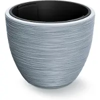 Casaria Bloempot groeven Grijs kunststof 40x32cm