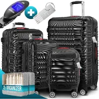 Monzana Reiskoffers 4-delige Zwart ABS accessoires