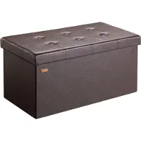Casaria Opbergkist Bruin MDF Kunstleer 80x40x40cm 100L