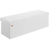 Casaria Opbergkist Wit MDF Kunstleer 115x40x40cm 131L