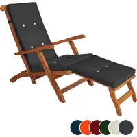 Deuba Detex Ligstoel Kussens - Waterbestendig 173x43cm - Antraciet